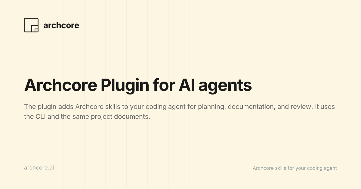 Archcore Plugin — repo context for Claude Code, Cursor & Codex CLI